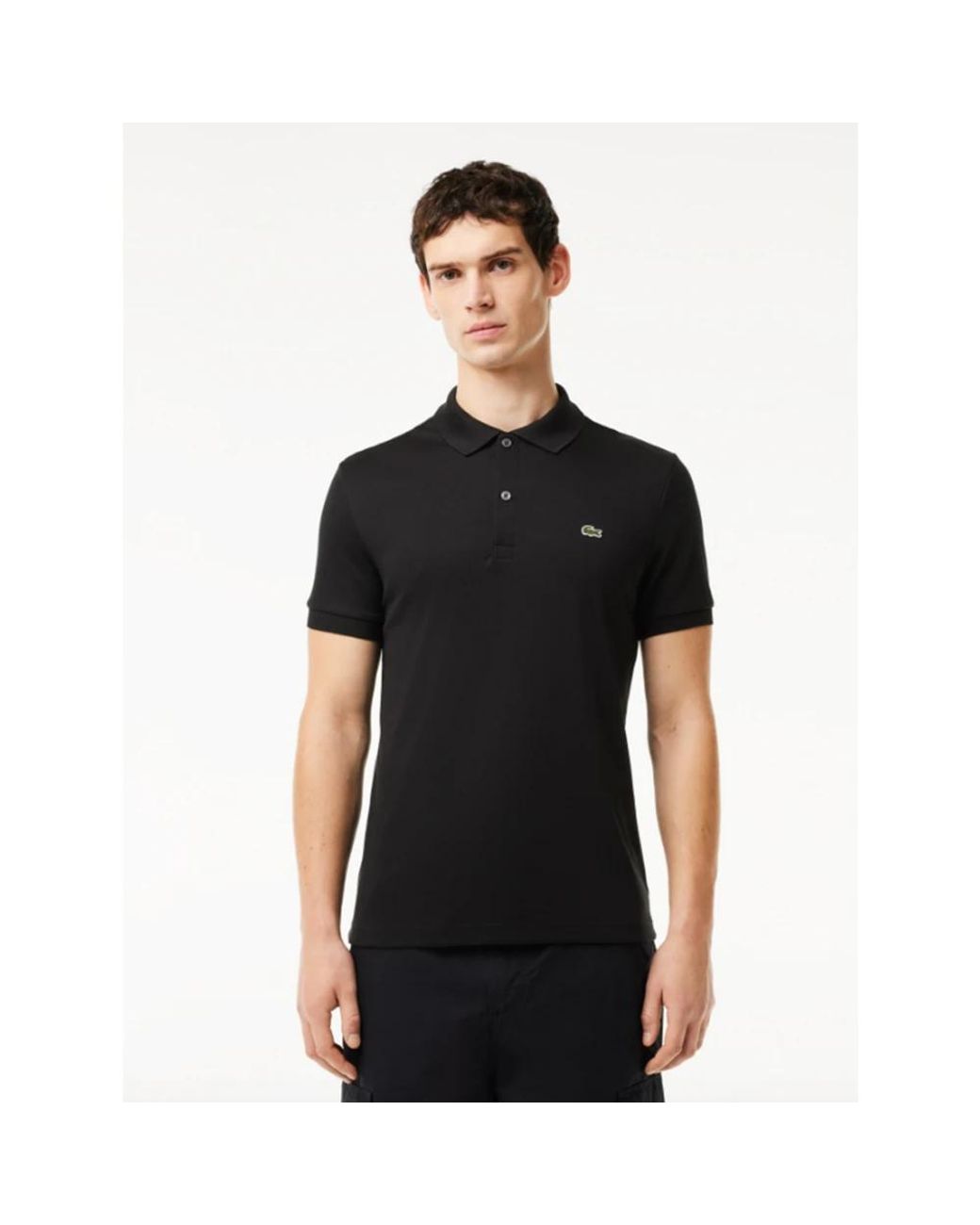 Lacoste Regular Fit Pima Baumwoll-Polohemd in Black für Herren