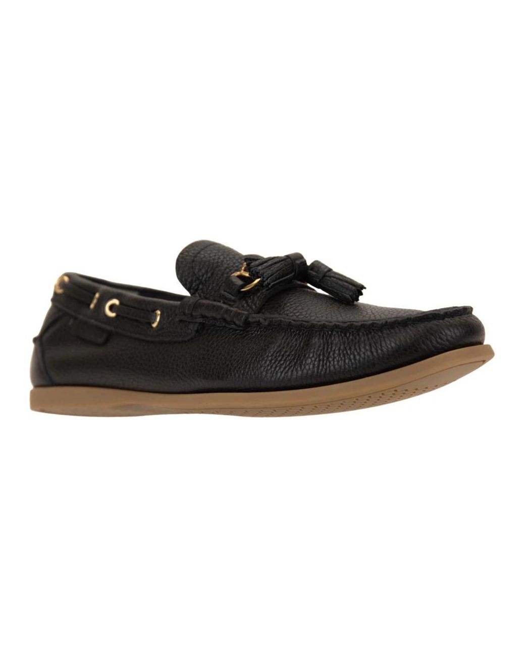 Tom Ford Black Boat Shoes for men