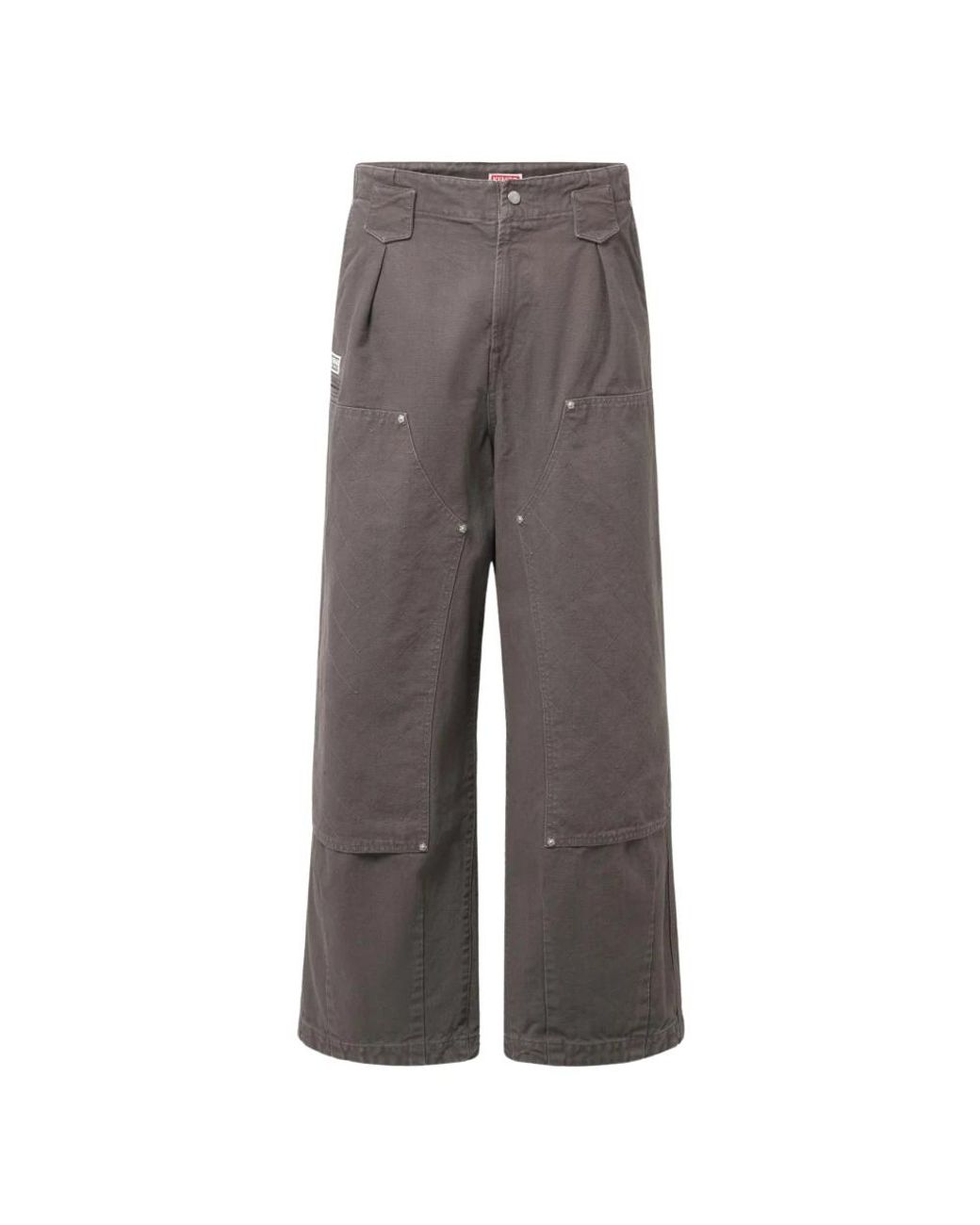 KENZO Gray Wide Trousers for men
