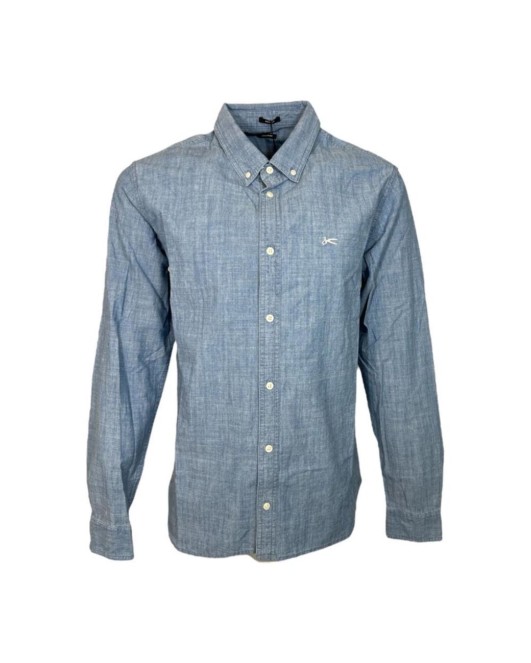 Denham Overhemden ,Blauw ,Chambray Light Overhemd in het Blue voor heren