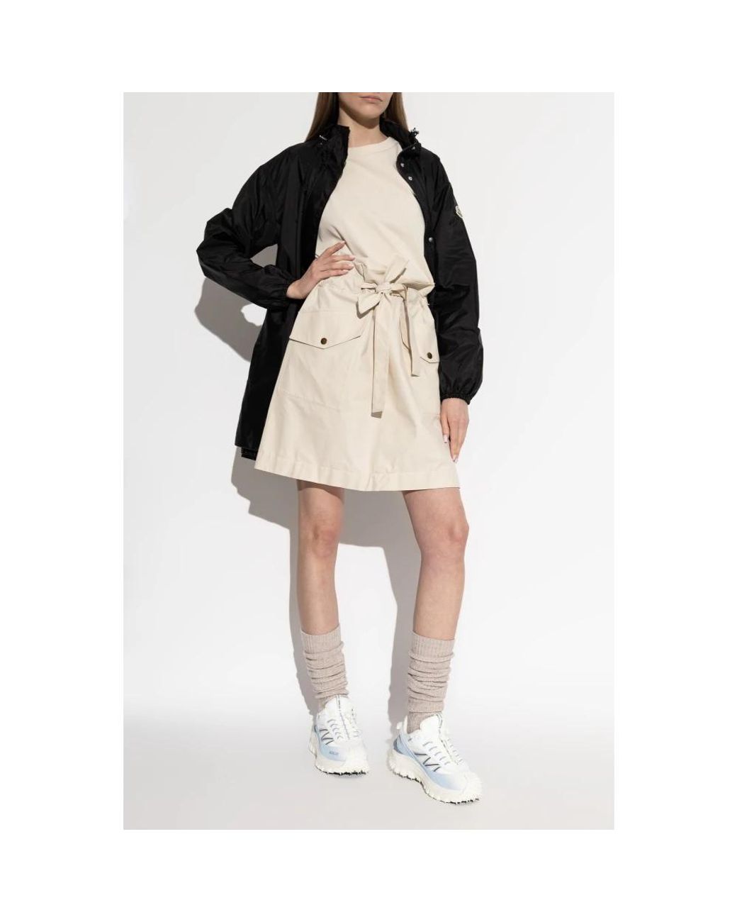 Moncler Natural Short Dresses