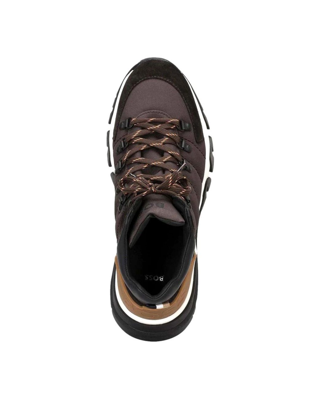 Boss Brown Lace-Up Boots for men