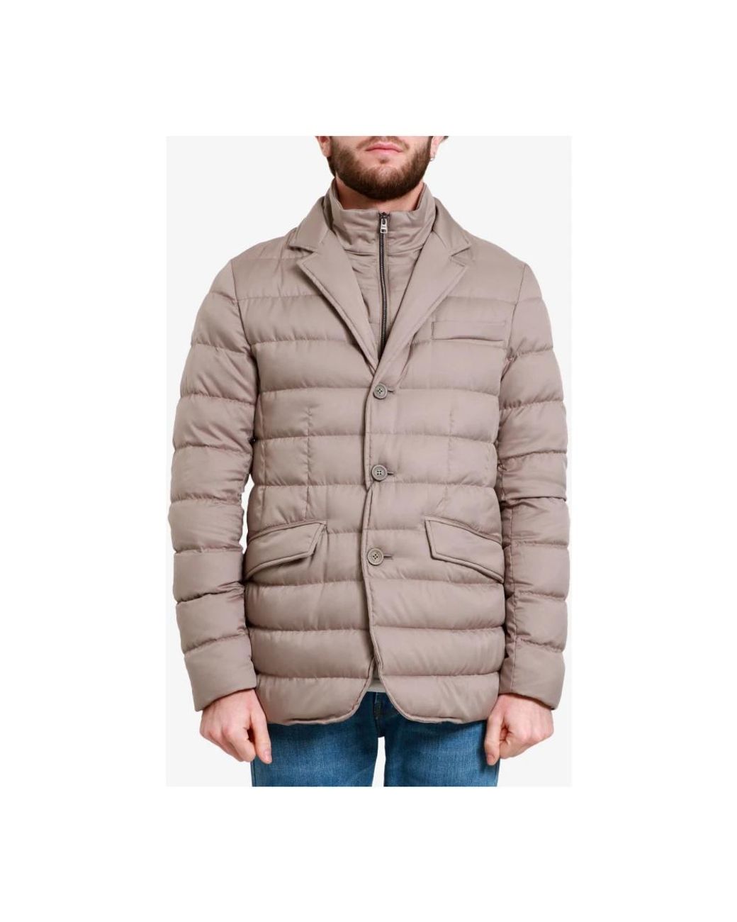 Down Jackets Herno pour homme en coloris Brown