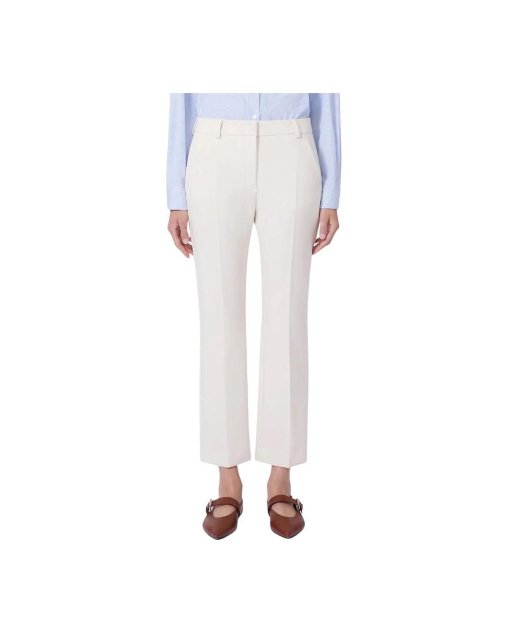 Weekend by Maxmara White Cropped Trousers