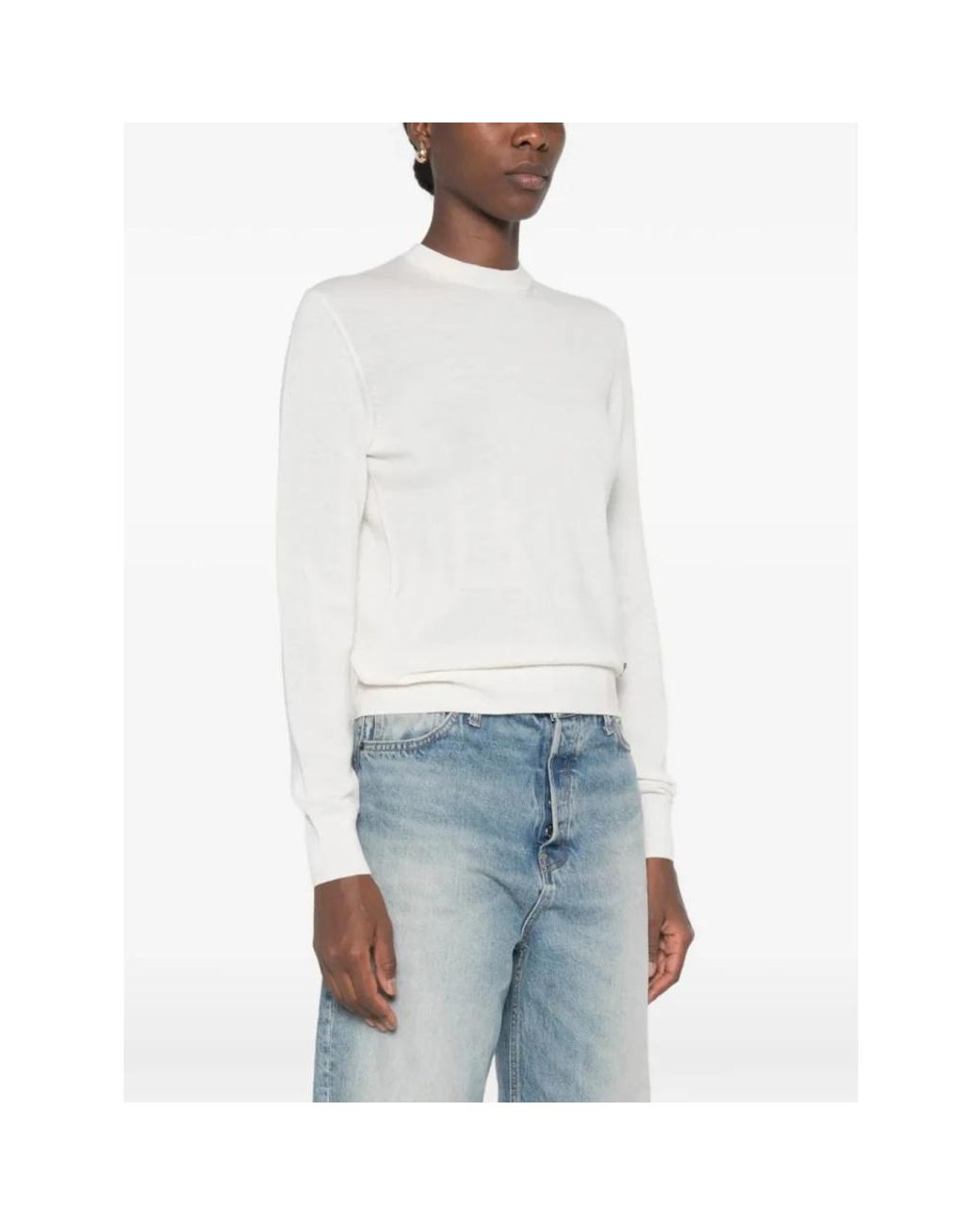 Etro White Round-Neck Knitwear