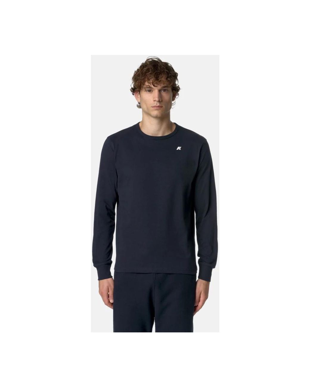 K-Way Blue Long Sleeve Tops for men