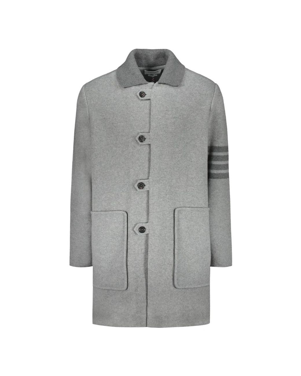 Single-Breasted Coats Thom Browne de hombre de color Gray