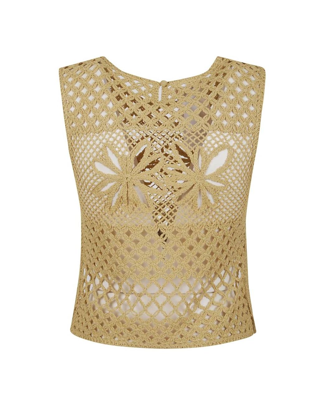 Pinko Metallic Sleeveless Tops