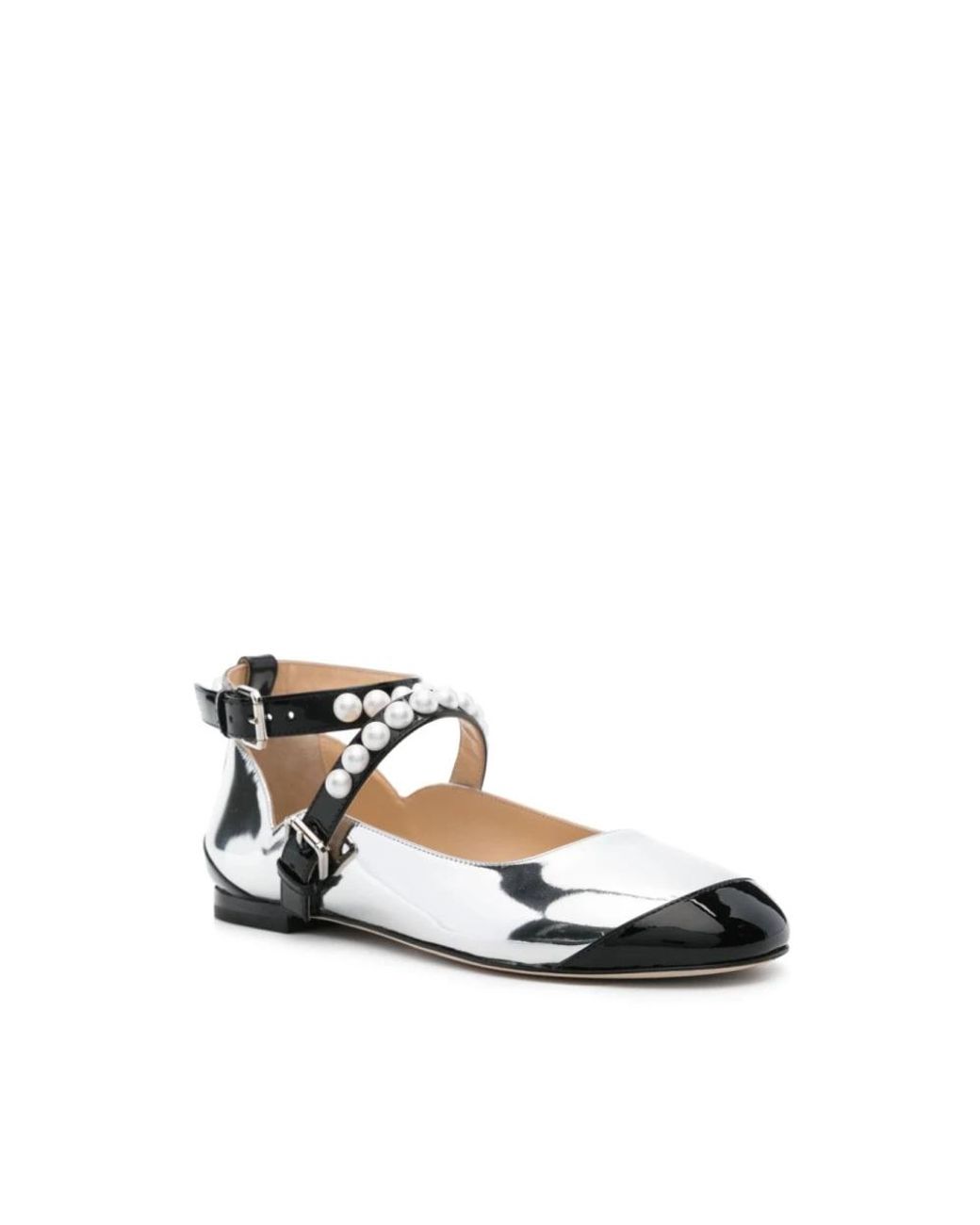 Mach & Mach White Ballerinas