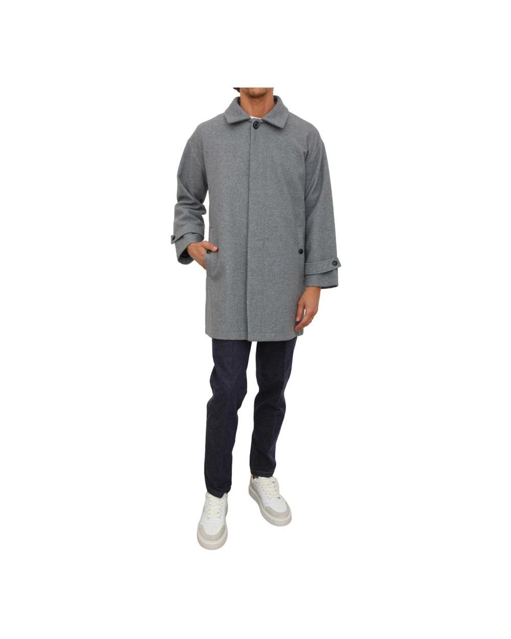 RICHMOND Gray Single-Breasted Coats for men