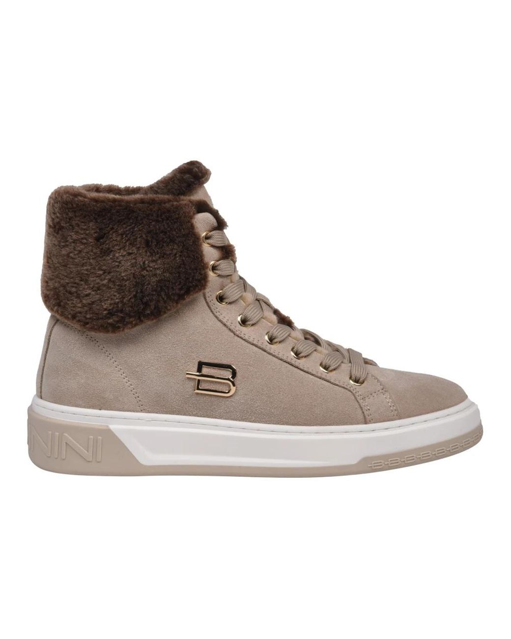 Baldinini Brown Wildleder-Sneaker