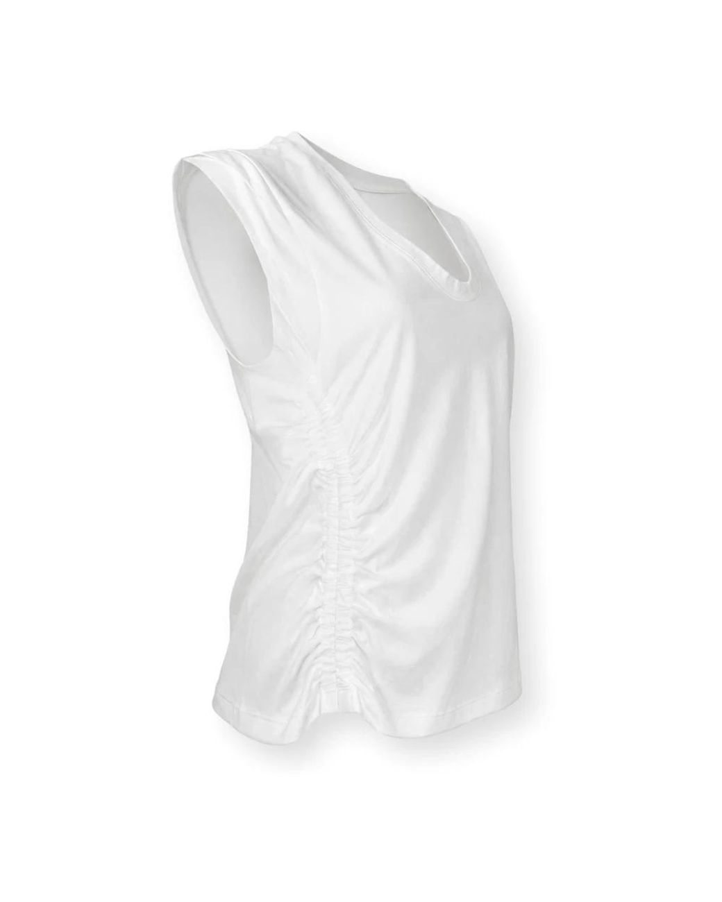 Boss White Sleeveless Tops