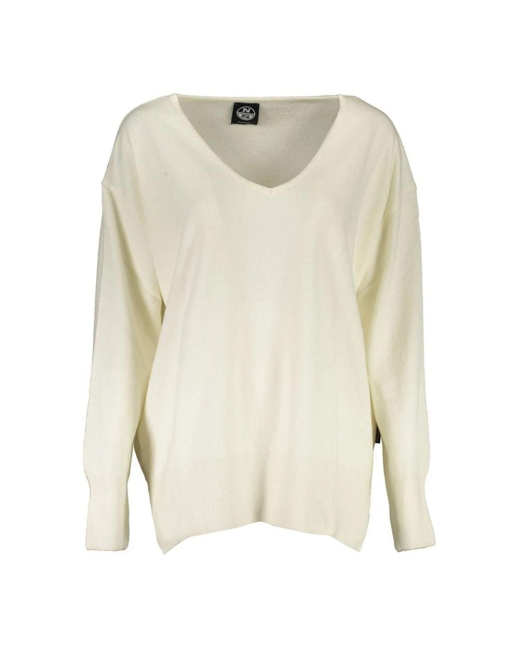 North Sails White V-Neck Knitwear