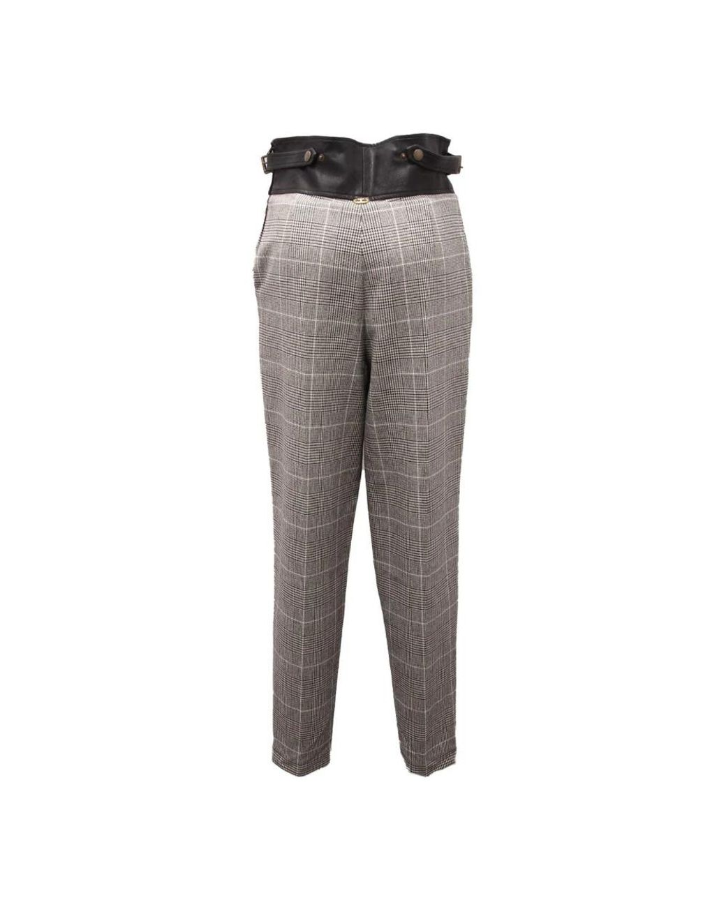 Twinset Gray Slim-Fit Trousers