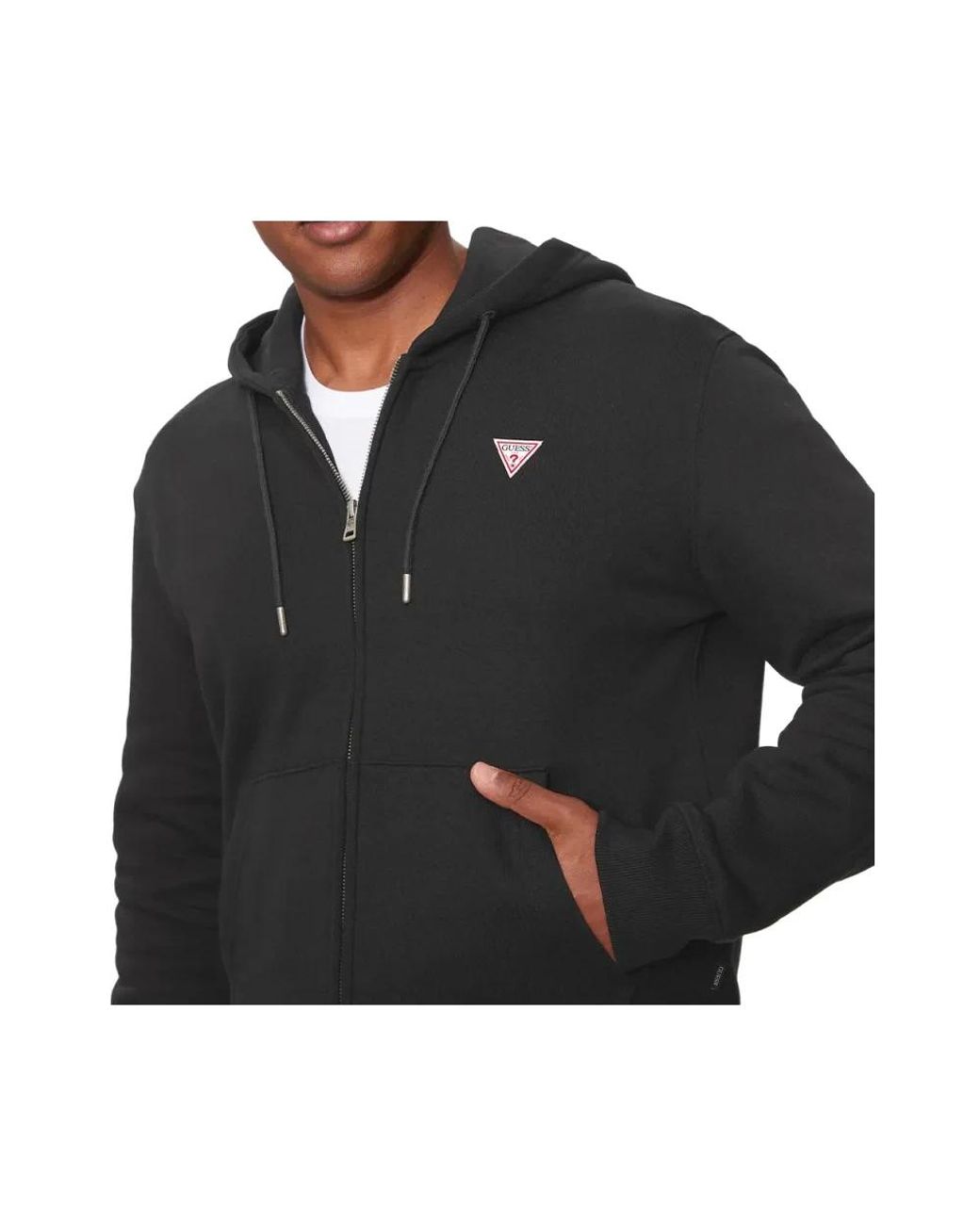 Guess Hoodies & Sweatvesten ,Zwart ,Stijlvolle Zip-Jassen in het Black voor heren