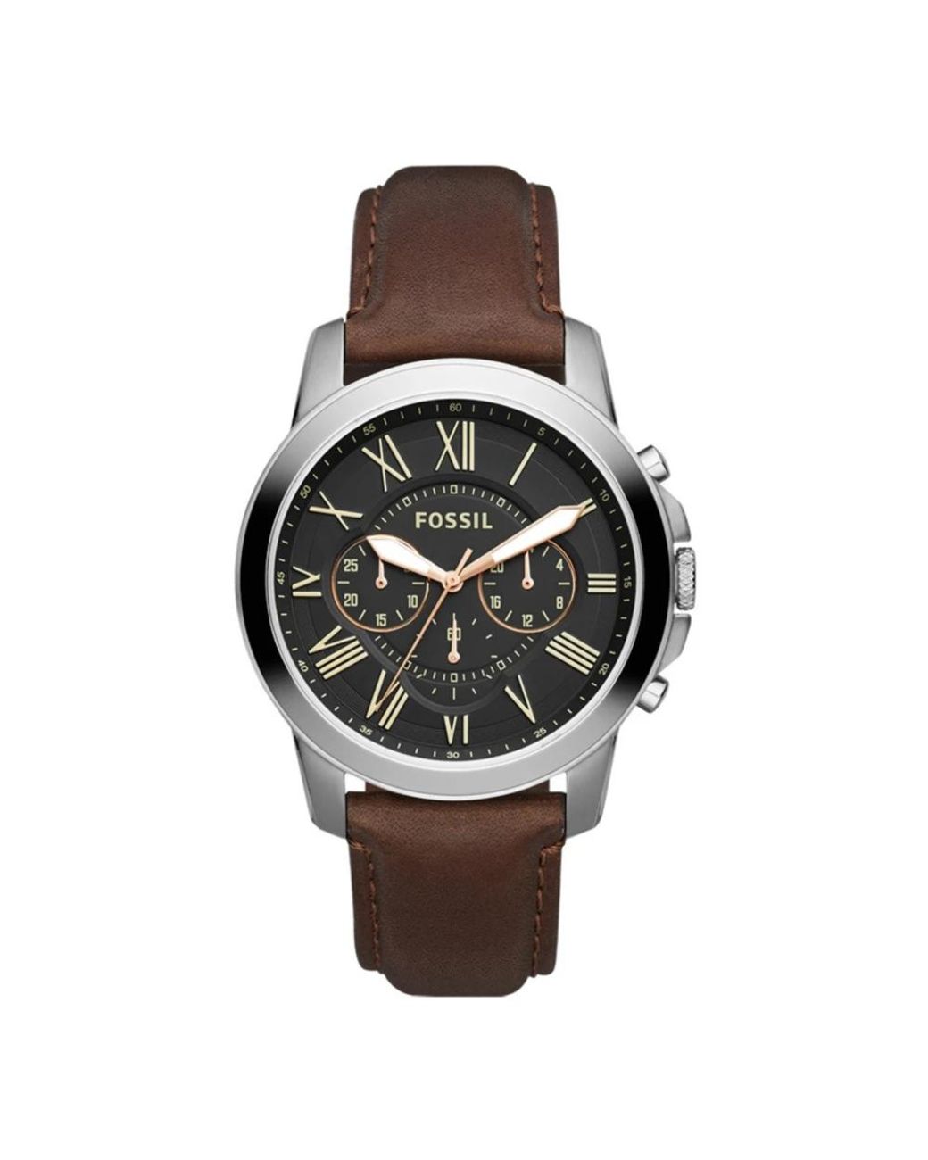 Fossil Grant Chronograph Watch Fs4813 in het Metallic voor heren