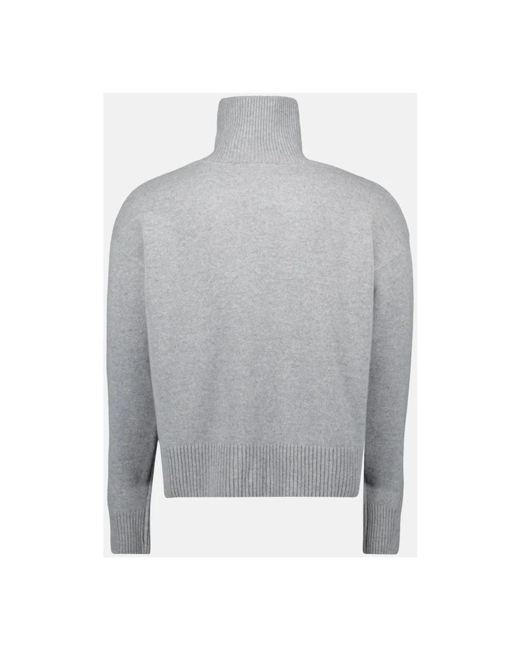 AMI Truien & Vesten ,Grijs ,Wol Grijze Coltrui in het Gray voor heren