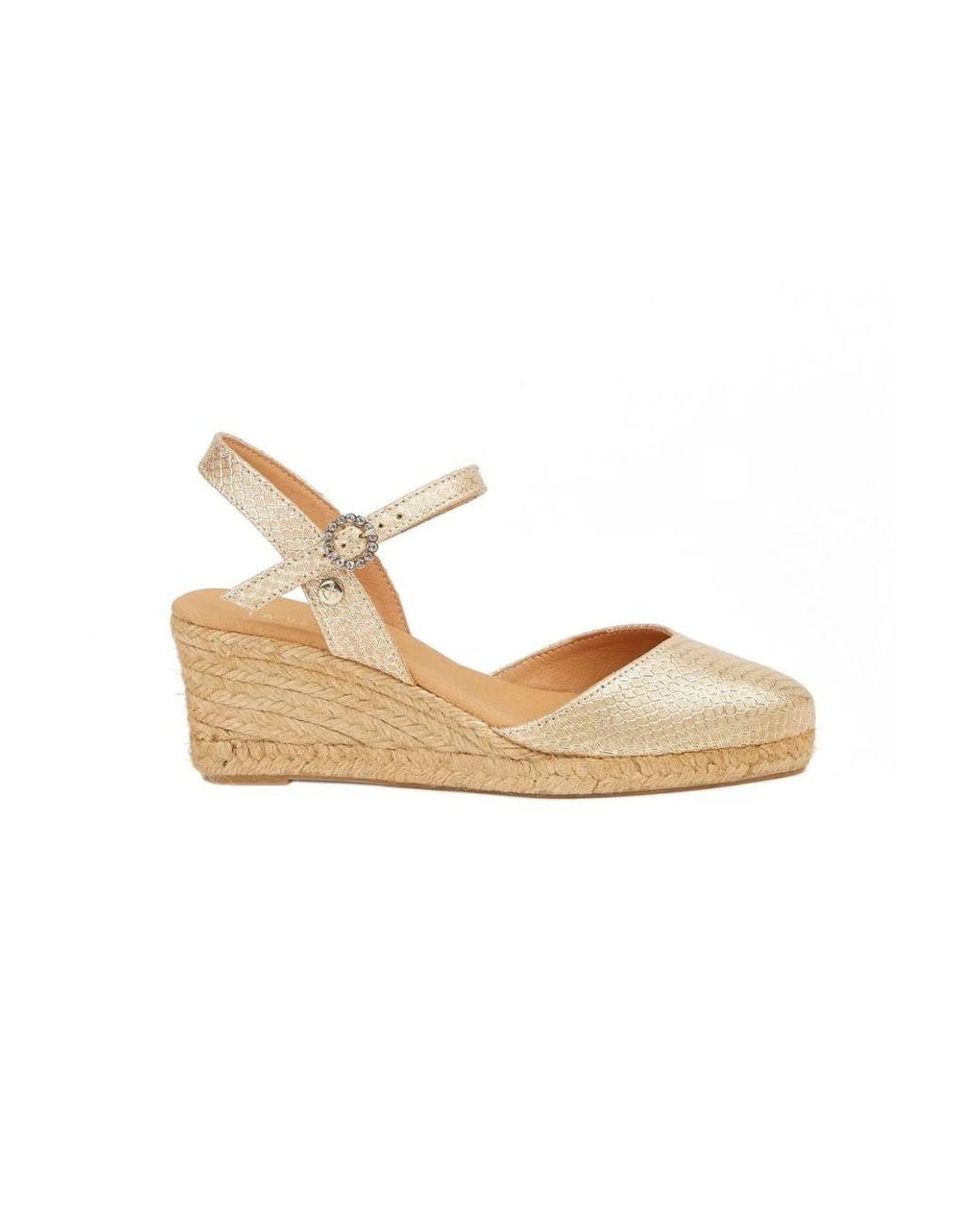 Espadrillas dorate con zeppa best sale