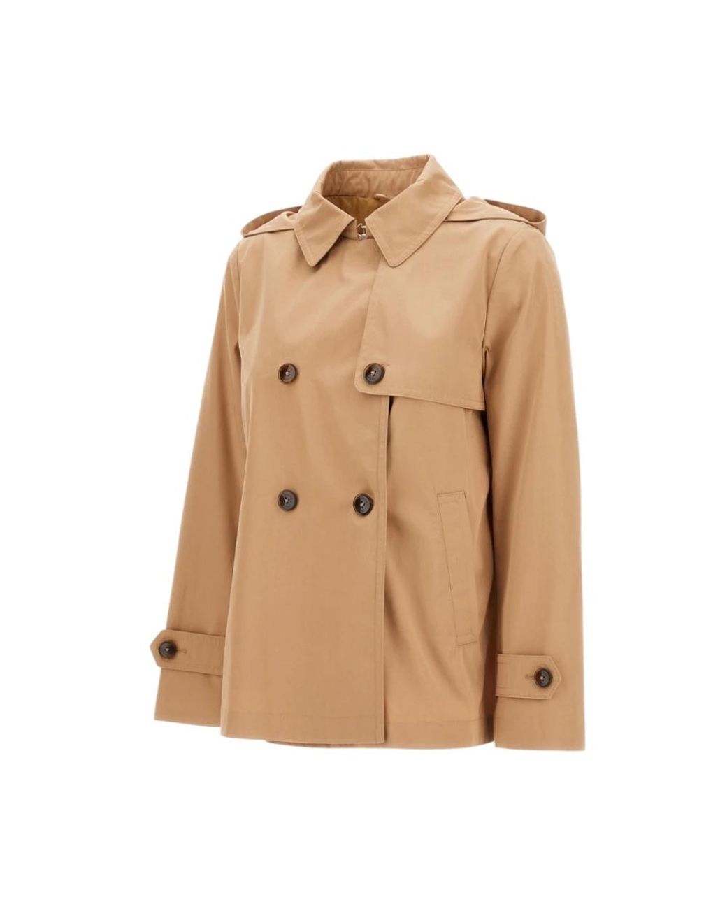 Double-Breasted Coats Herno en coloris Natural