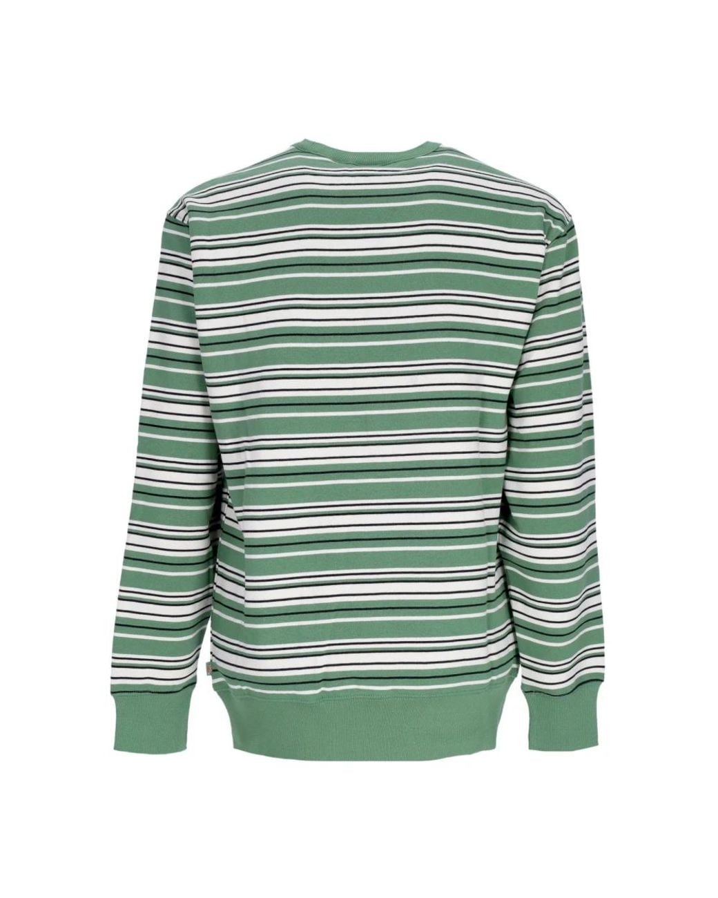 Dickies Green Westover Crewneck Sweatshirt Stripes Sweatshirt for men