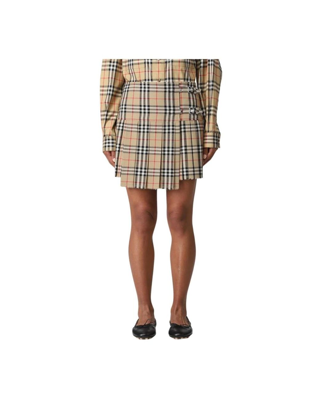Burberry Natural Short Skirts