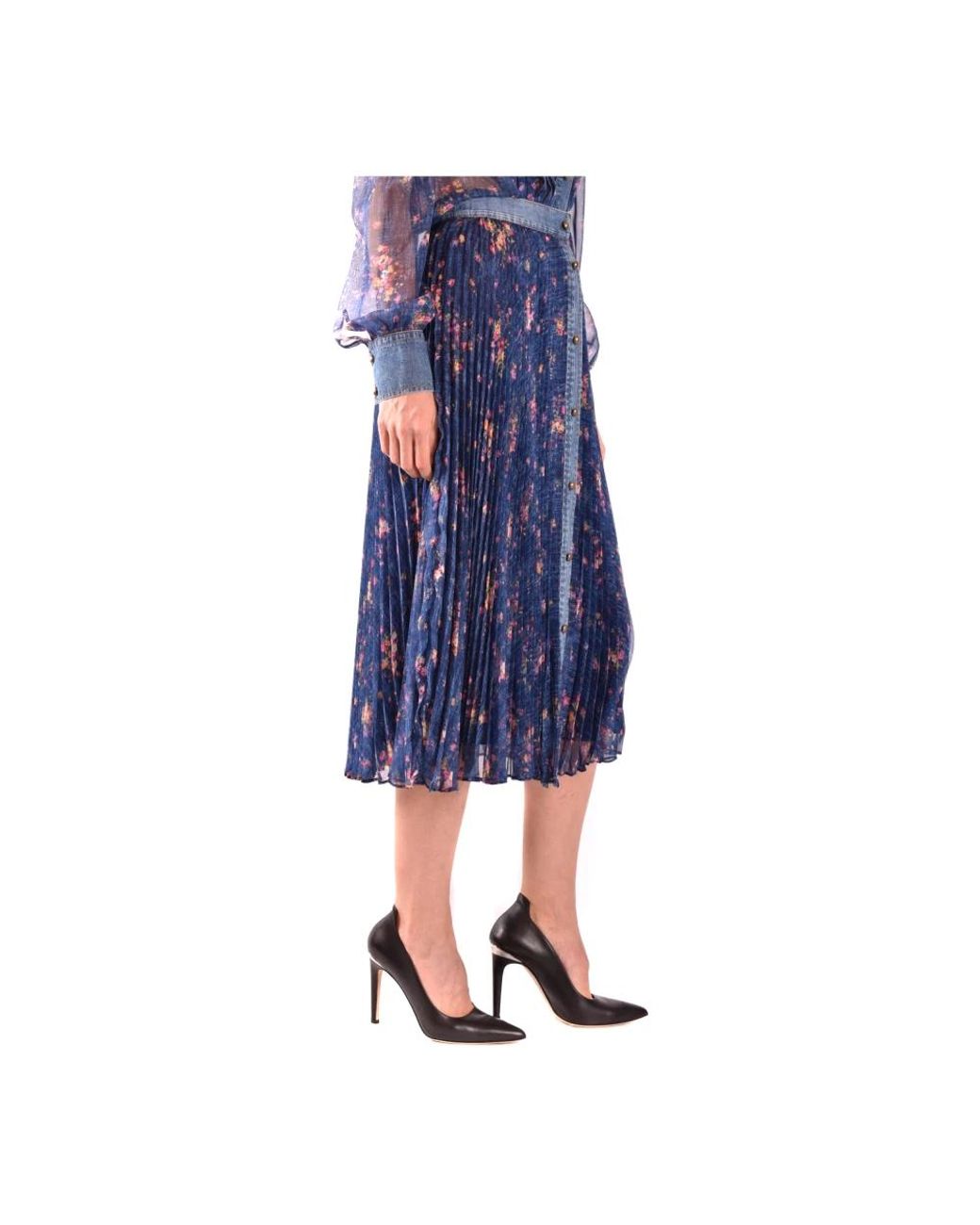 Philosophy Di Lorenzo Serafini Blue Midi Skirts