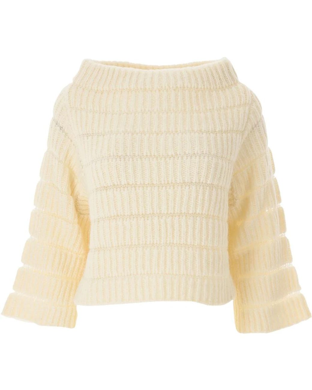 Liviana Conti Natural Round-Neck Knitwear
