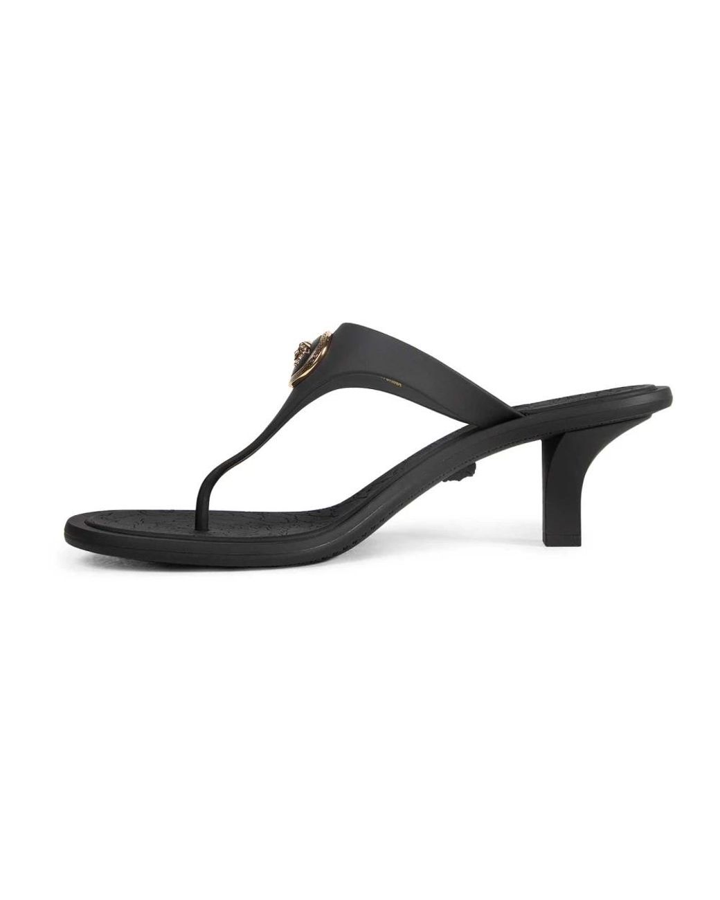 Versace Black Alia Gummi-Zehentrenner Sandalen 55 Mm