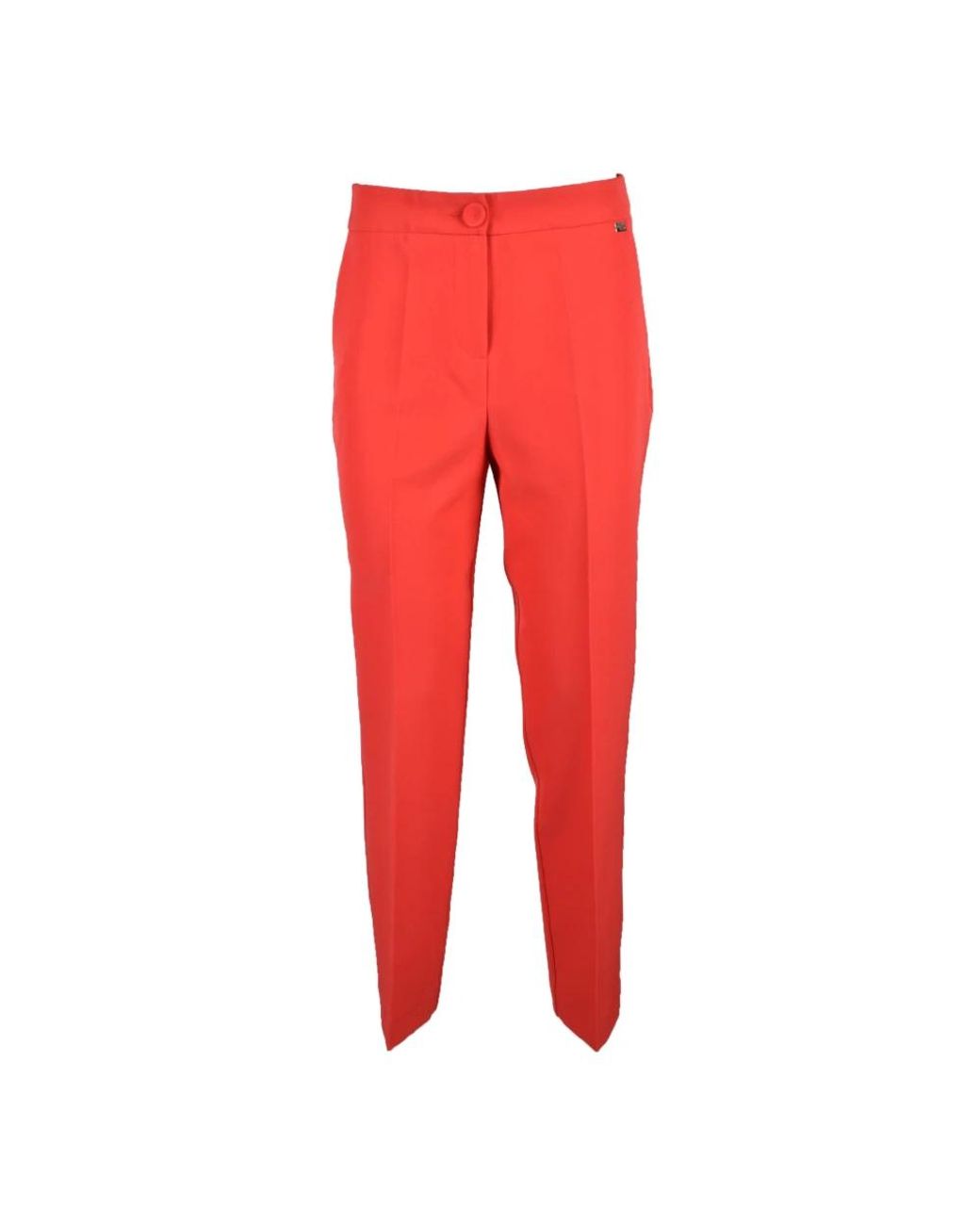 Nenette Red Slim-Fit Trousers