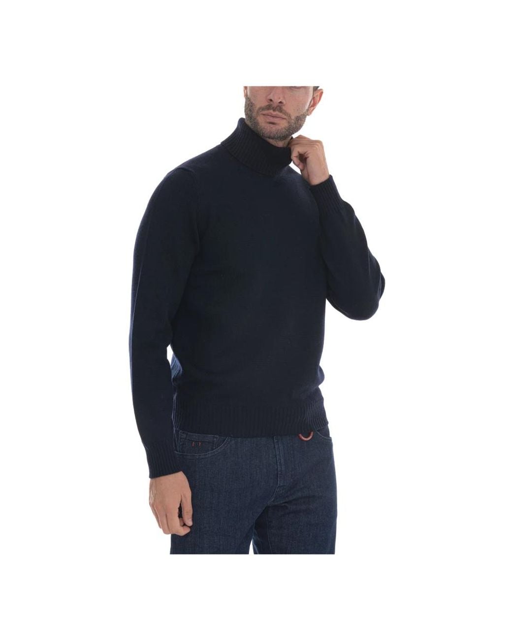 Gran Sasso Blue Turtlenecks for men
