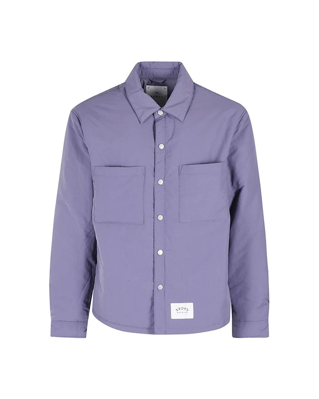 Edwin Jassen ,Roze ,Katoen Gevoerde Overshirt Lange Mouw in het Purple voor heren