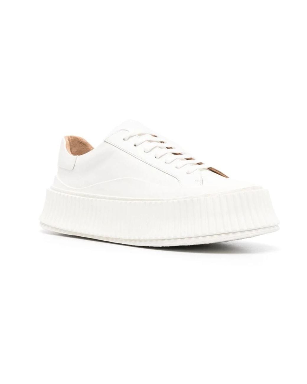 Jil Sander White Vulcanized Sole Sneakers