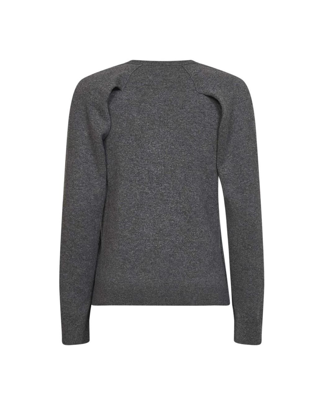 Jil Sander Gray V-Neck Knitwear