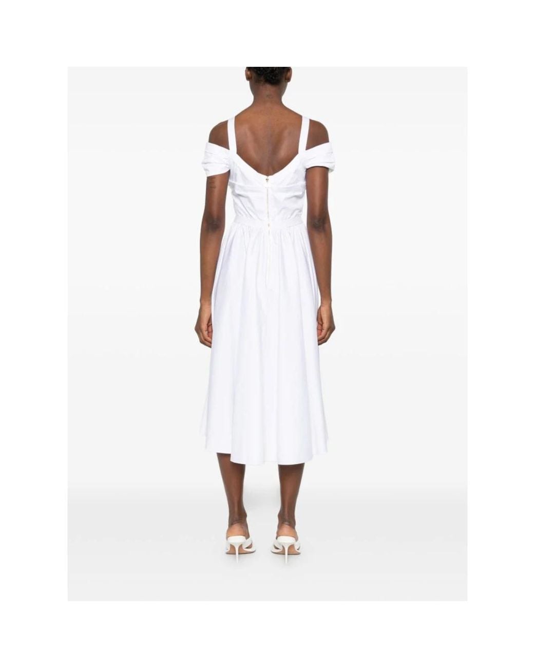 Elisabetta Franchi White Midi Dresses