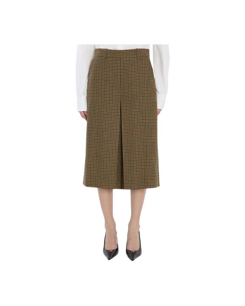 Saint Laurent Green Midi Skirts