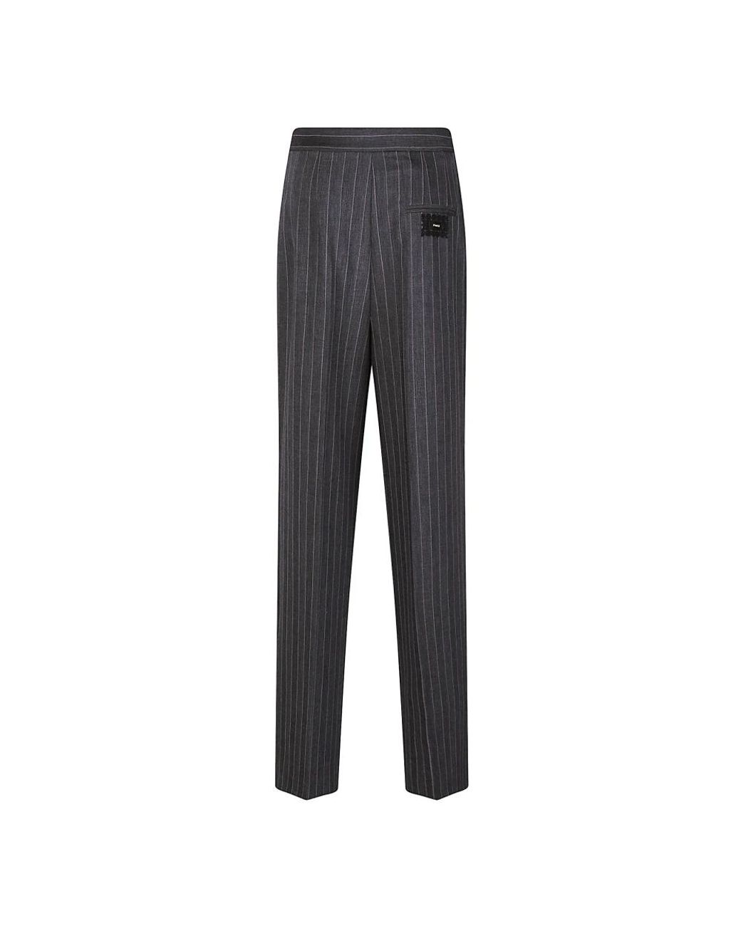 Pinko Gray Straight Trousers