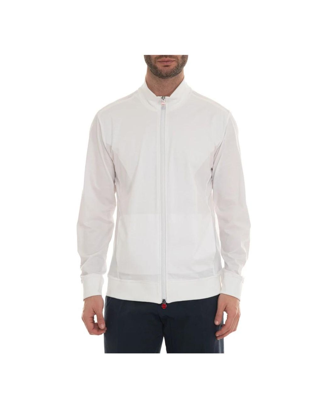 Kiton White Zip-Throughs for men