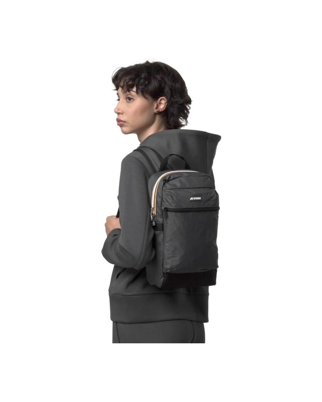 K-Way Black Backpacks for men