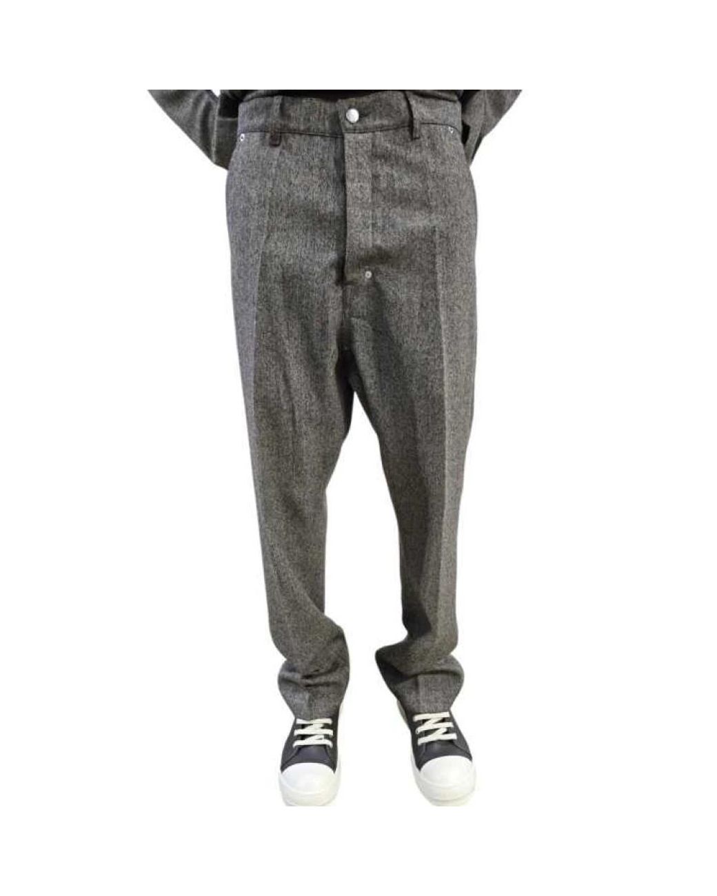 Rick Owens Gray Suit Trousers for men