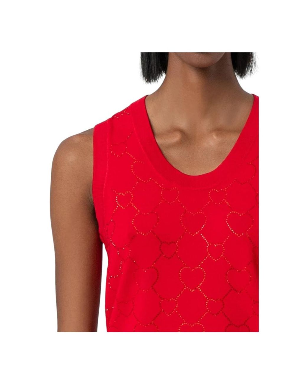 Fracomina Red Sleeveless Tops