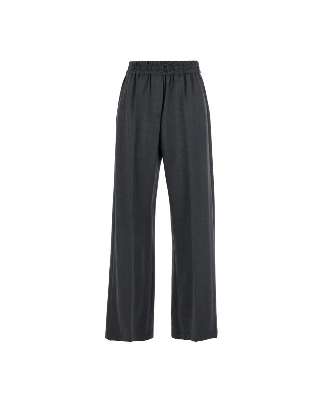 Brunello Cucinelli Gray Wide Trousers