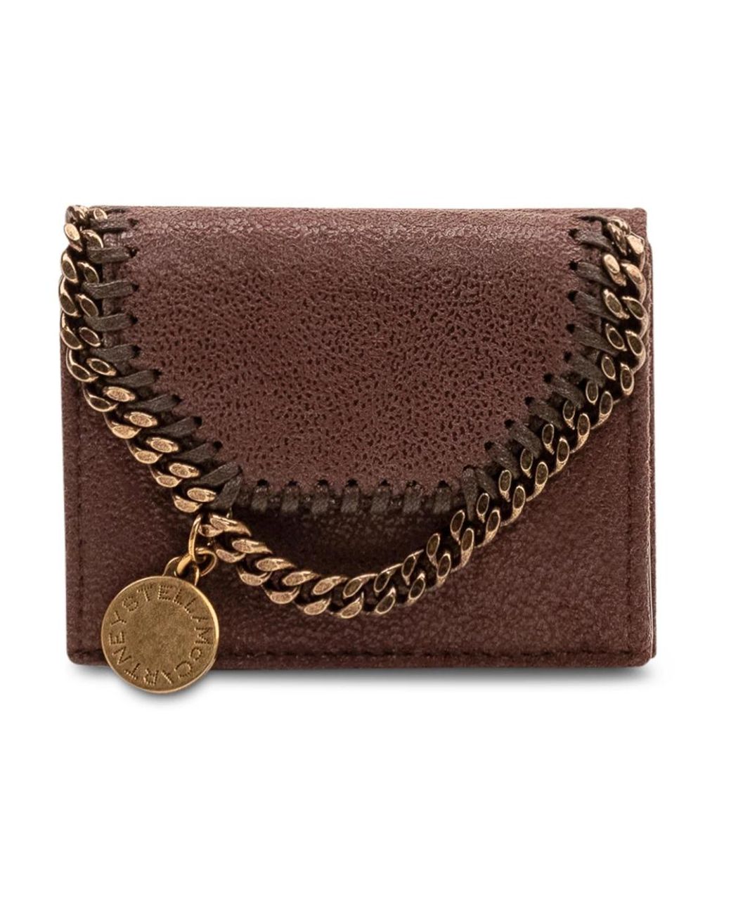 Stella McCartney Brown Falabella Dreifach Faltbare Geldbörse