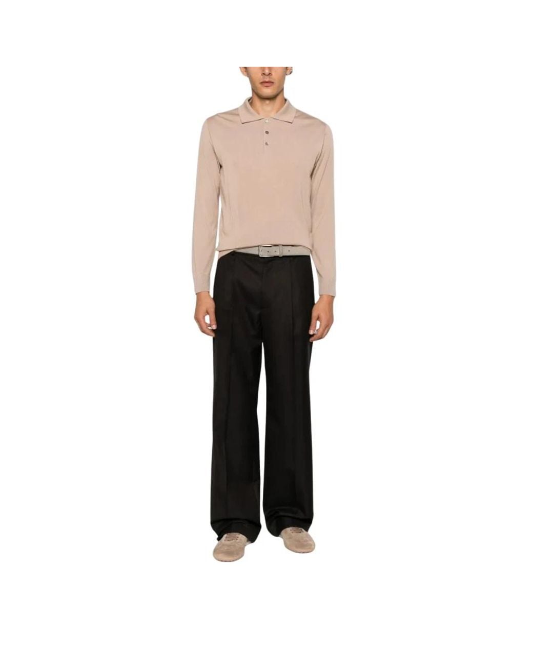 Canali Black Polo Shirts for men