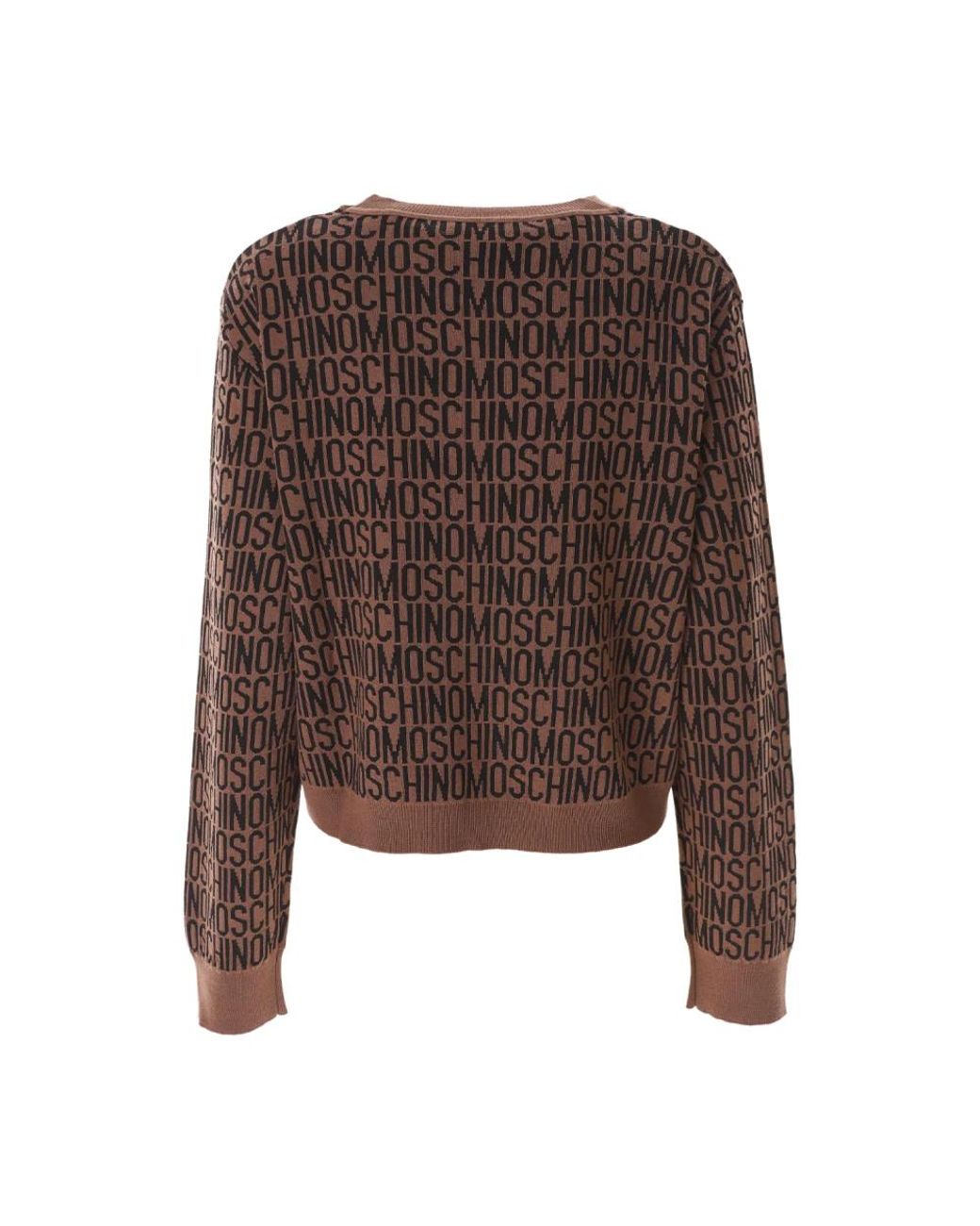 Moschino Brown Round-Neck Knitwear