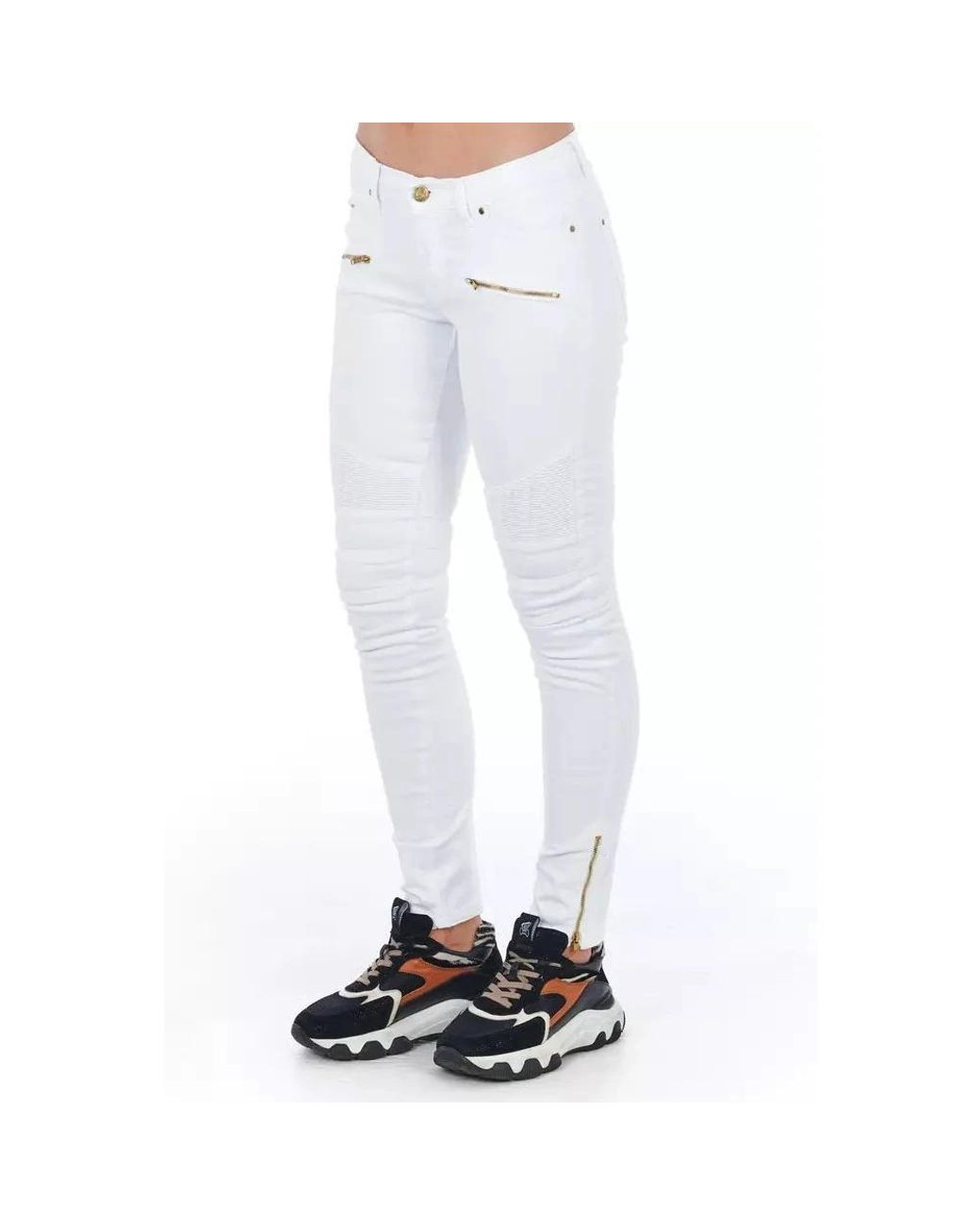 Frankie Morello White Skinny Fit Jeans