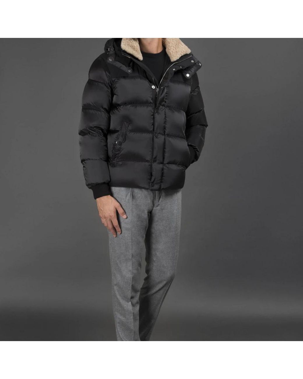 Moorer Black Down Jackets for men