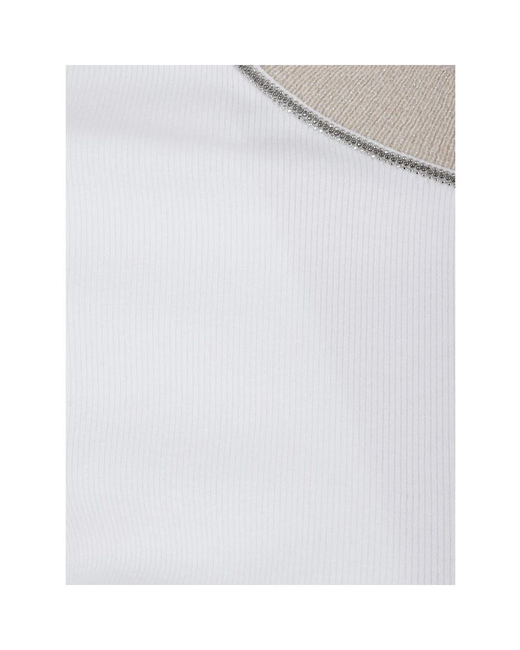 Peserico White Long Sleeve T-Shirts
