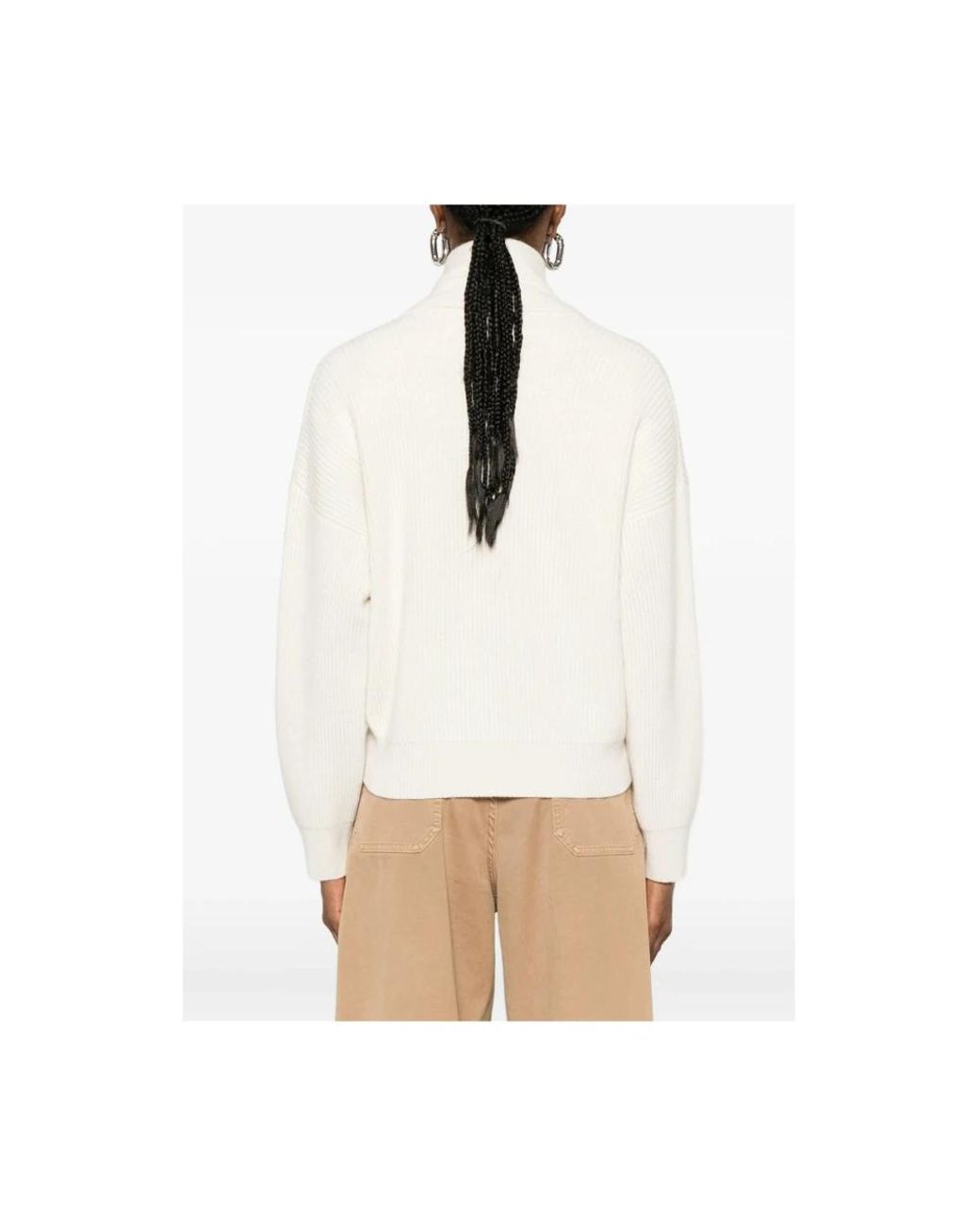 Brunello Cucinelli White Cashmere Knitwear