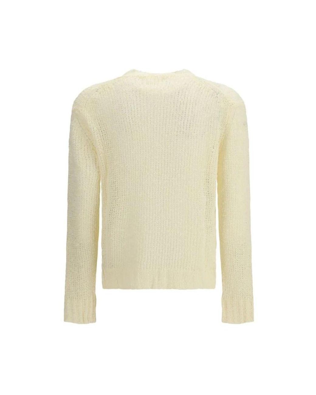 Jil Sander Rundhals-Strickpullover in White für Herren