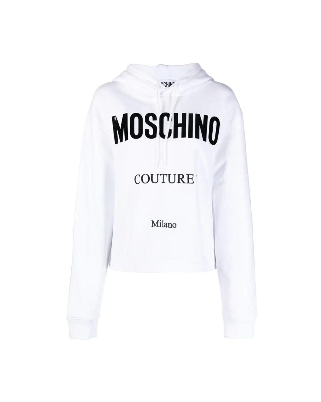 Moschino Hoodies & Sweatvesten ,Wit ,Katoen Hoodies in het White